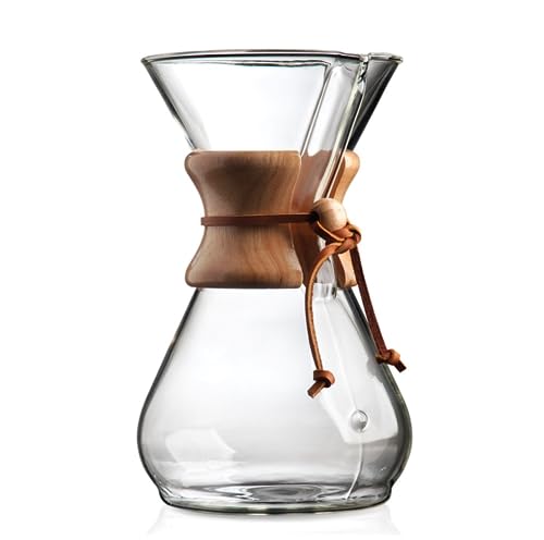 Chemex PourOver Glass Coffeemaker  Classic Series  8Cup  Exclusive Packaging