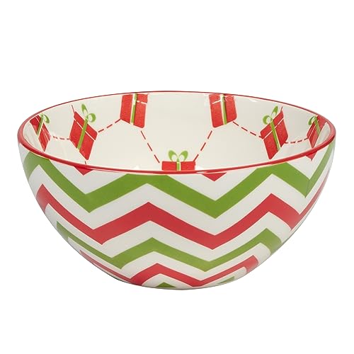 Certified International Holiday Fun 13 oz All Purpose Bowls Set of 6 Assorted Designs Multicolor