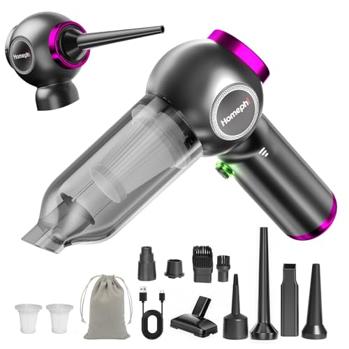 Car Vacuum Portable Cordless 17500Pa Suction 4 in 1 Mini Handheld Vacuum Cleaner Ultra Lightweight Compact Rechargeable Dust Buster Hand Vacuum for Car Interior Home Pet Hair Camping