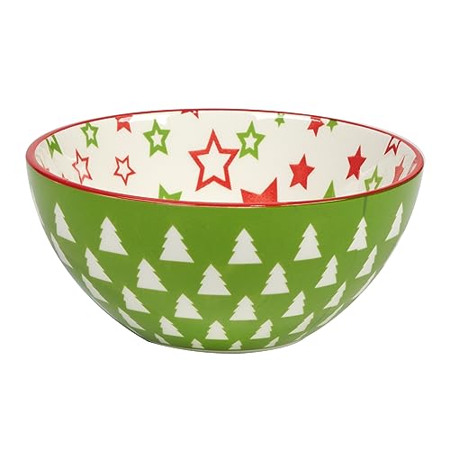 Certified International Holiday Fun 13 oz All Purpose Bowls Set of 6 Assorted Designs Multicolor