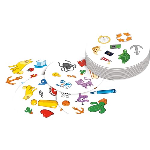 Asmodee Spot It Classic Card Game 2024 Refresh  EcoBlister Edition 5in1 Visual Perception Game for Quick Reflexes and Family Fun Ages 6 28 Players 10 Minute Playtime