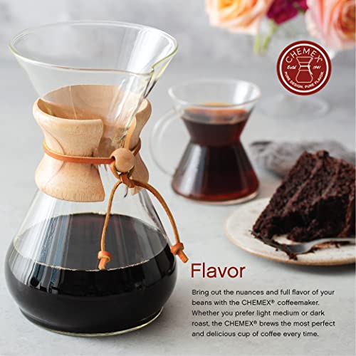 Chemex PourOver Glass Coffeemaker  Classic Series  8Cup  Exclusive Packaging